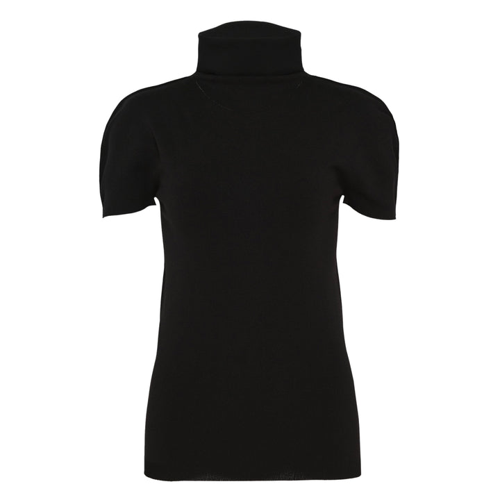 Airy Short Sleeve Turtleneck Top