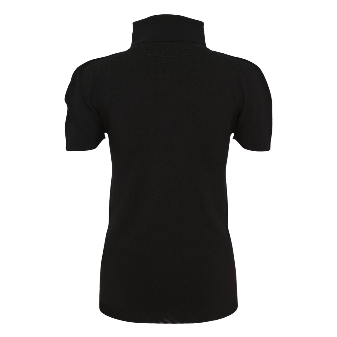 Airy Short Sleeve Turtleneck Top