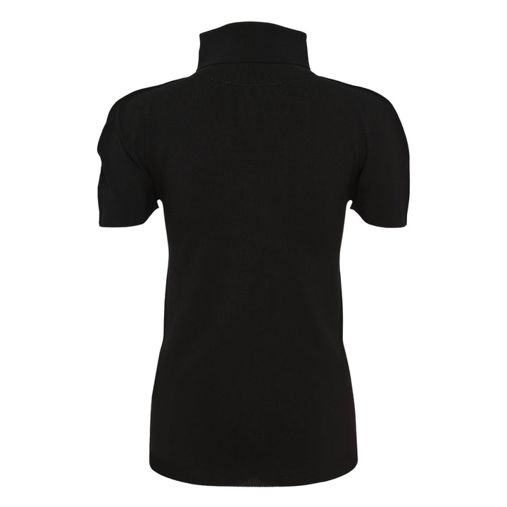 Airy Short Sleeve Turtleneck Top