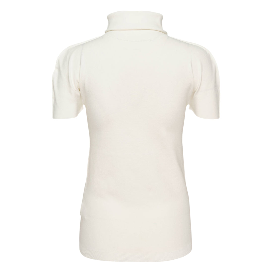 Airy Short Sleeve Turtleneck Top