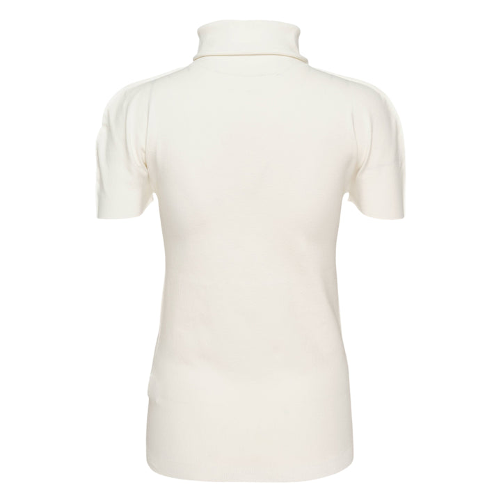 Airy Short Sleeve Turtleneck Top