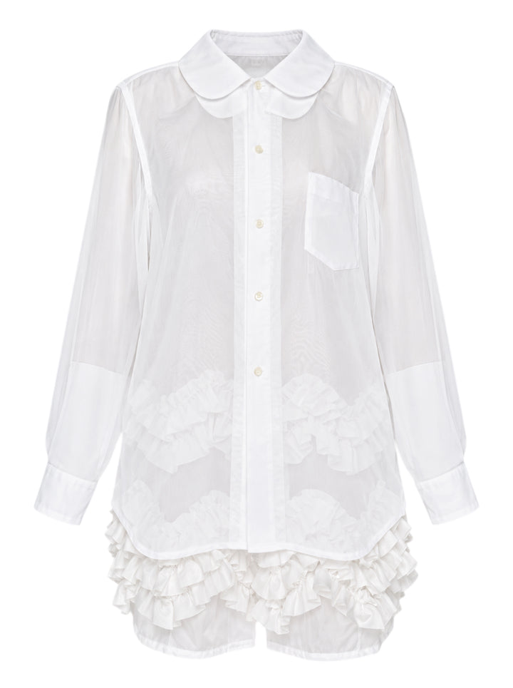 COMME des GARCONS COMME des GARCONS Sheer Layered Ruffle Blouse