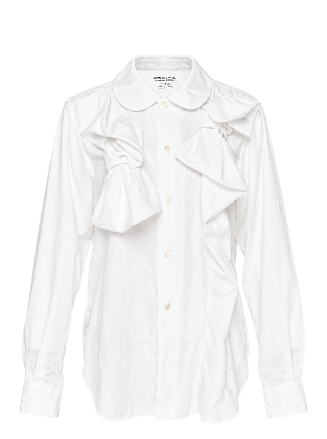 COMME des GARCONS COMME des GARCONS Sheer Ruched Sleeve Shirt