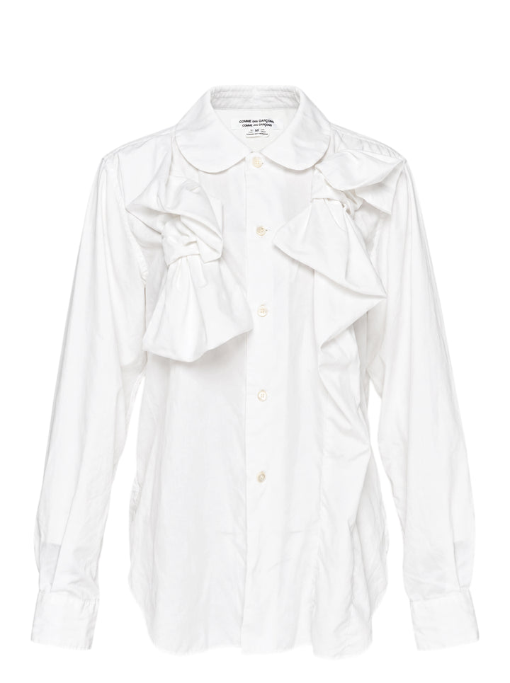 COMME des GARCONS COMME des GARCONS Sheer Ruched Sleeve Shirt