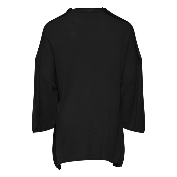 Oversized Curved Hem Knit Top