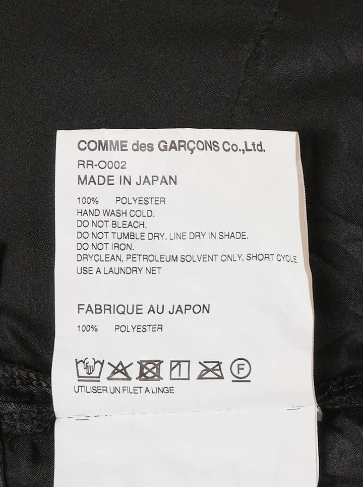Comme des Garçons Comme des Garçons black sleeveless dress with tiered taffeta ruffles and sheer panels - view 3