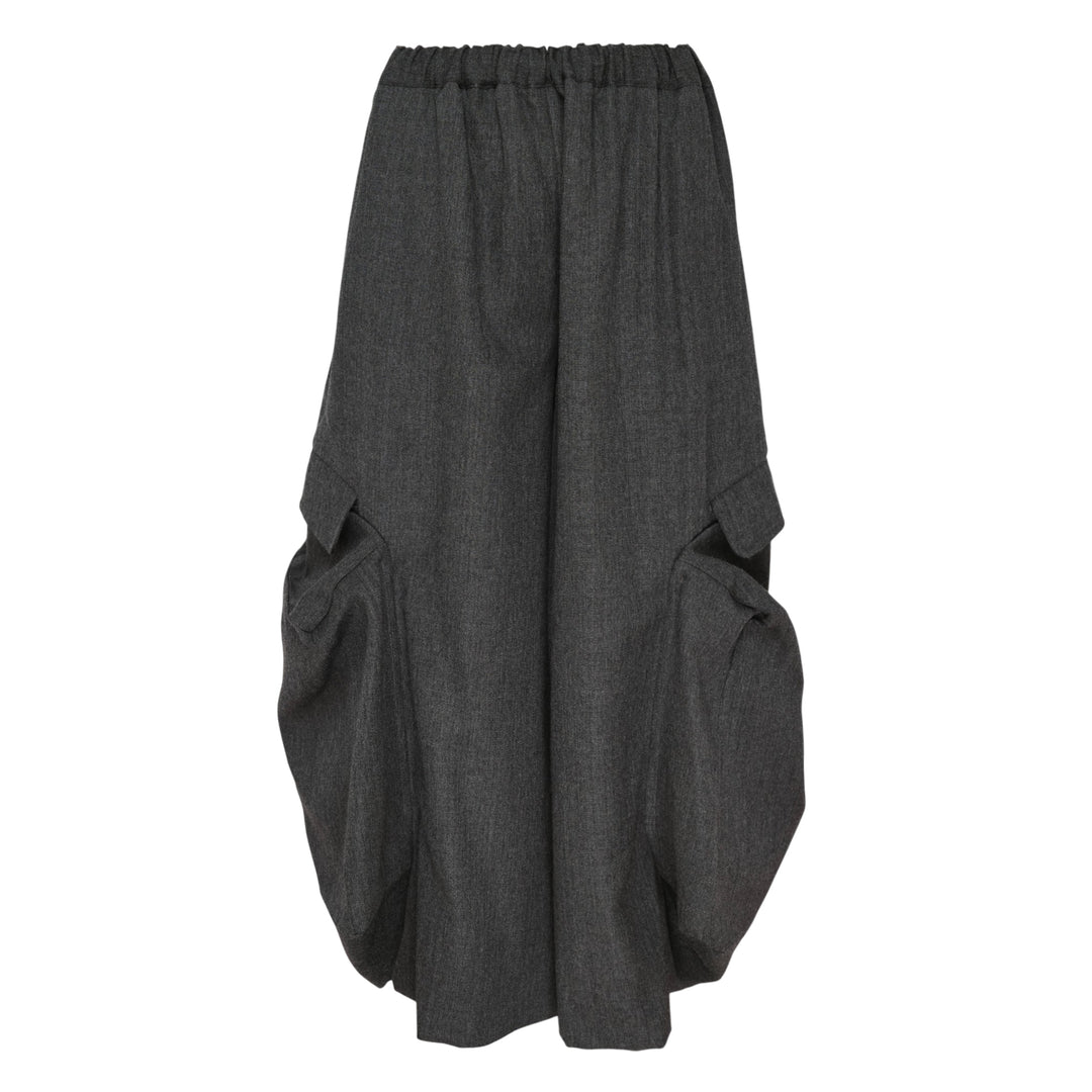 Wide-Leg Drawstring Cargo Pants