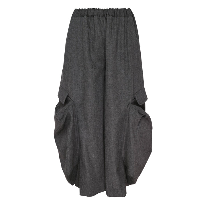 Wide-Leg Drawstring Cargo Pants
