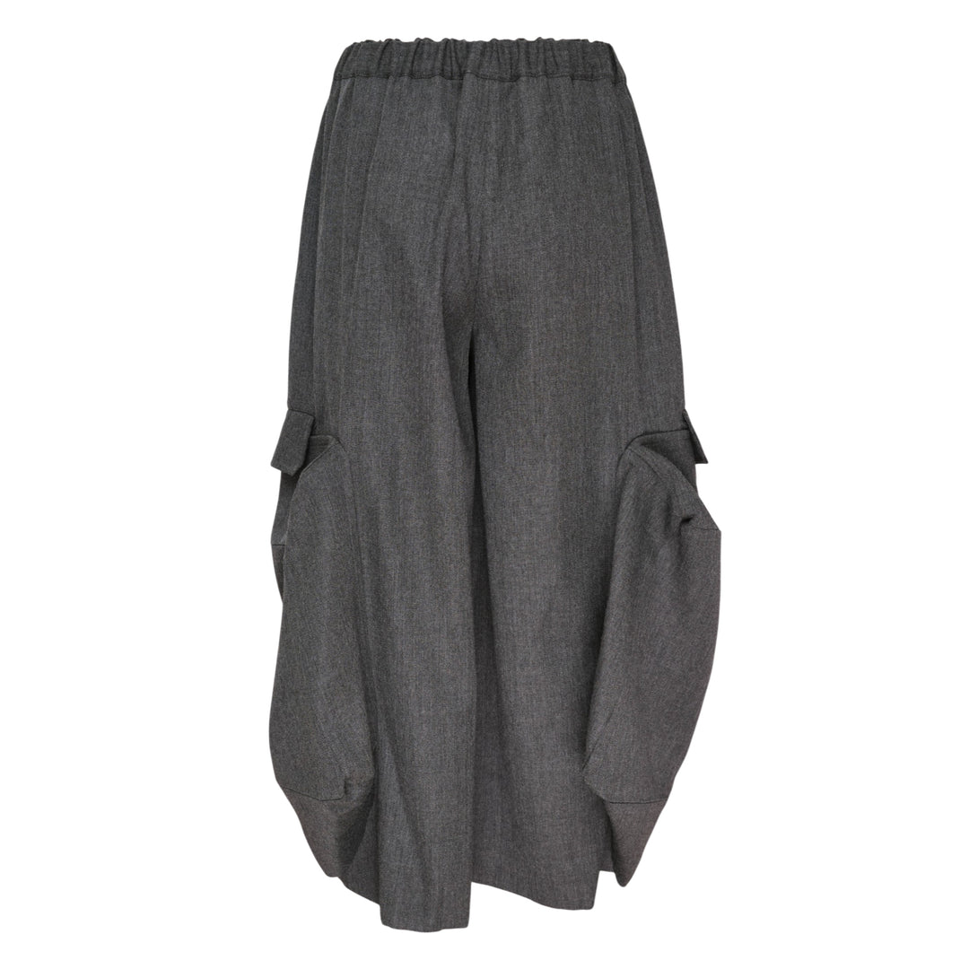 Wide-Leg Drawstring Cargo Pants