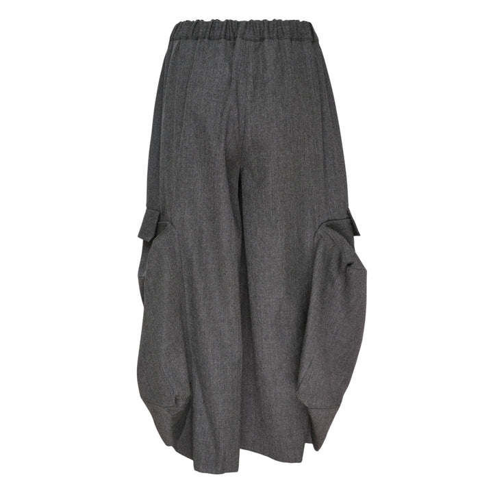 Wide-Leg Drawstring Cargo Pants