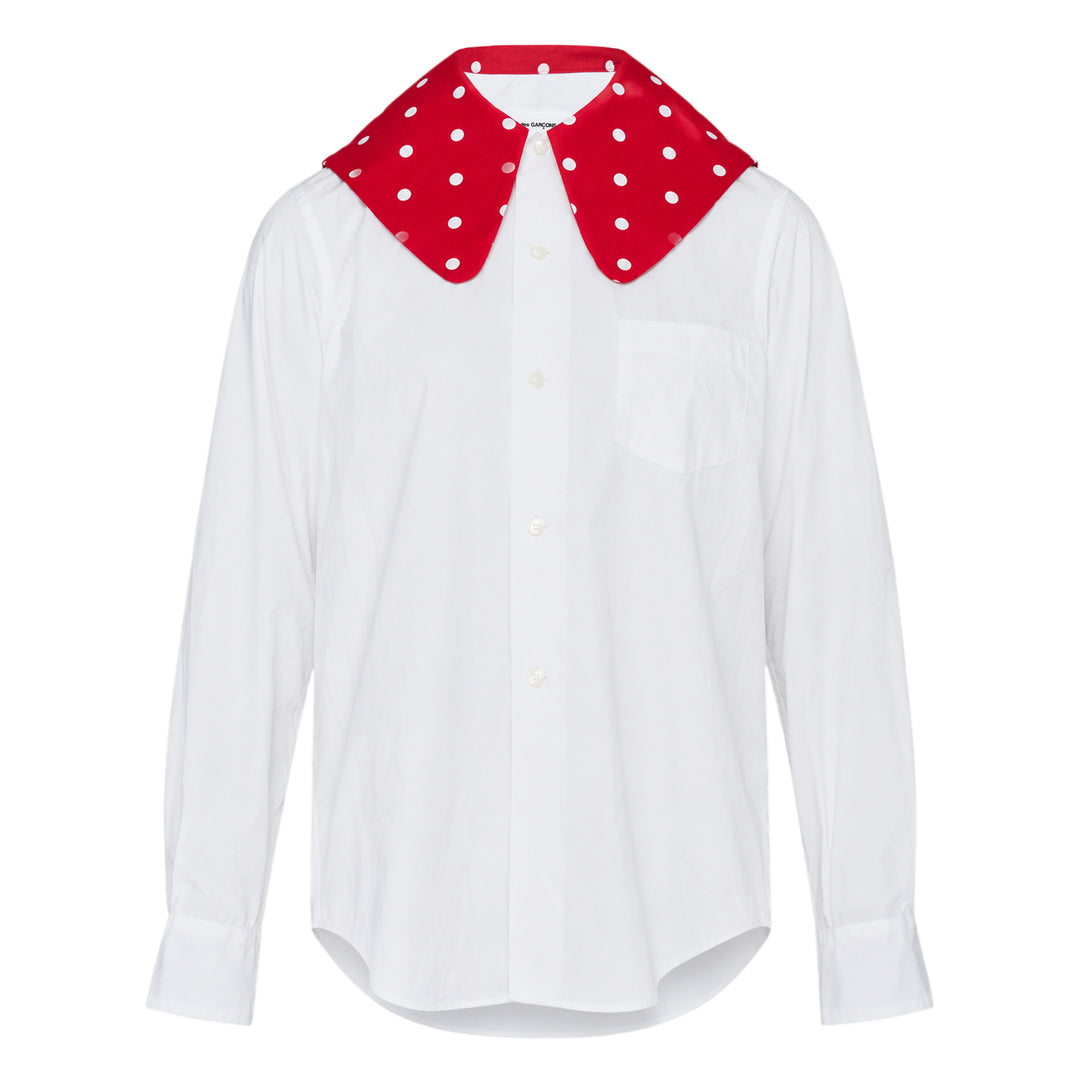 Polka Dot Collar Blouse