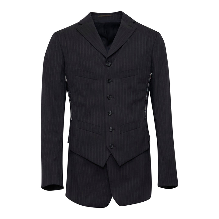 Dobby Stripe Wool Jacket