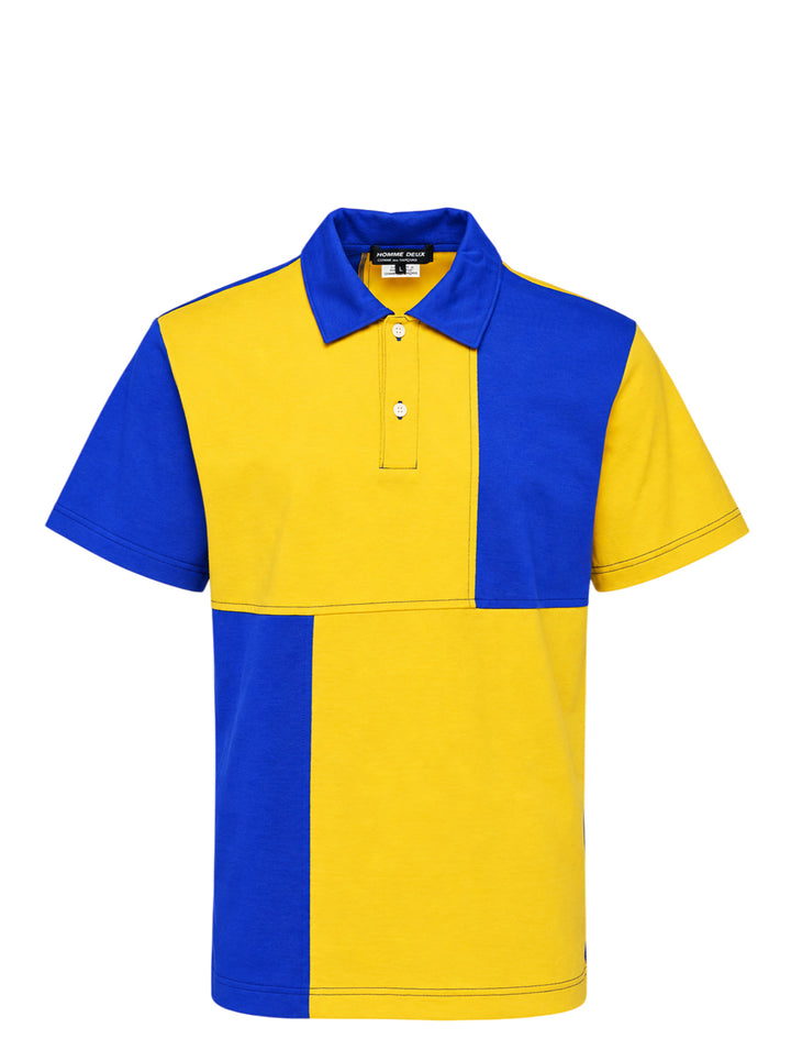 COMME des GARCONS HOMME DEUX Colour-Block Cotton Jersey Polo Shirt