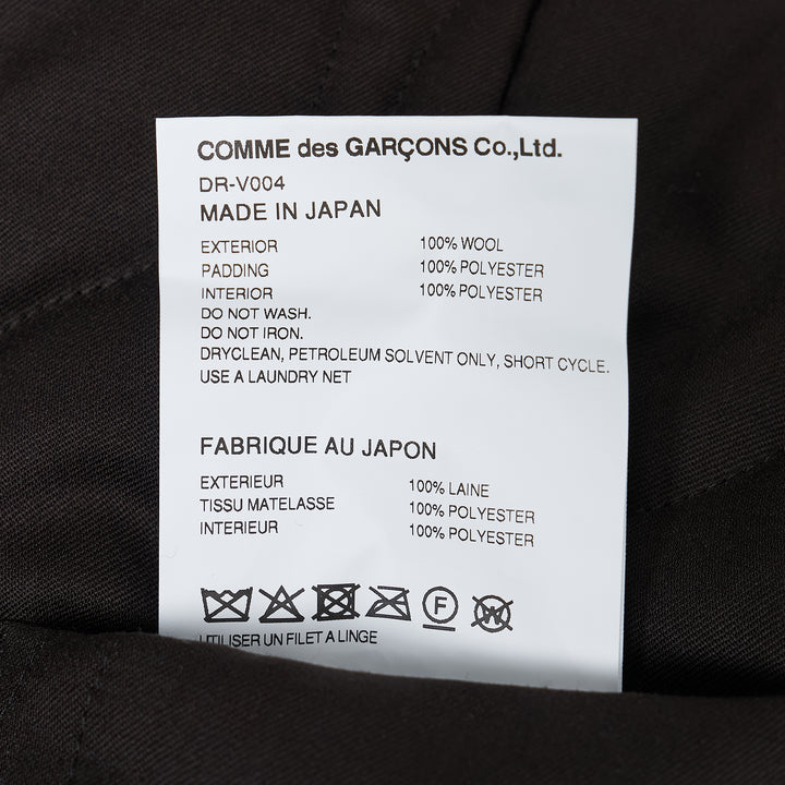 Wool Gabardine Quilted Vest