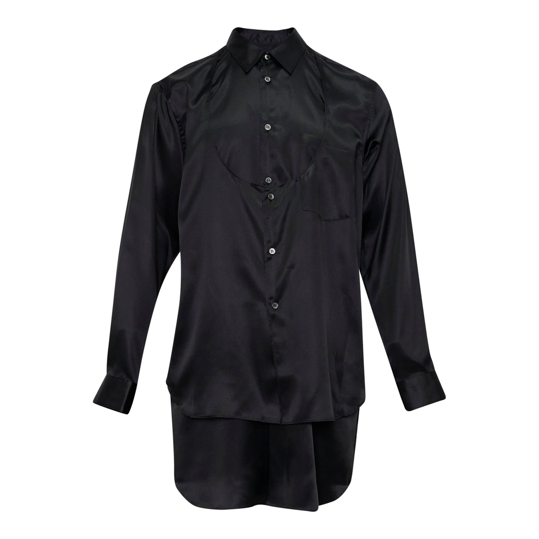 Polyester Satin Long Sleeve Shirt