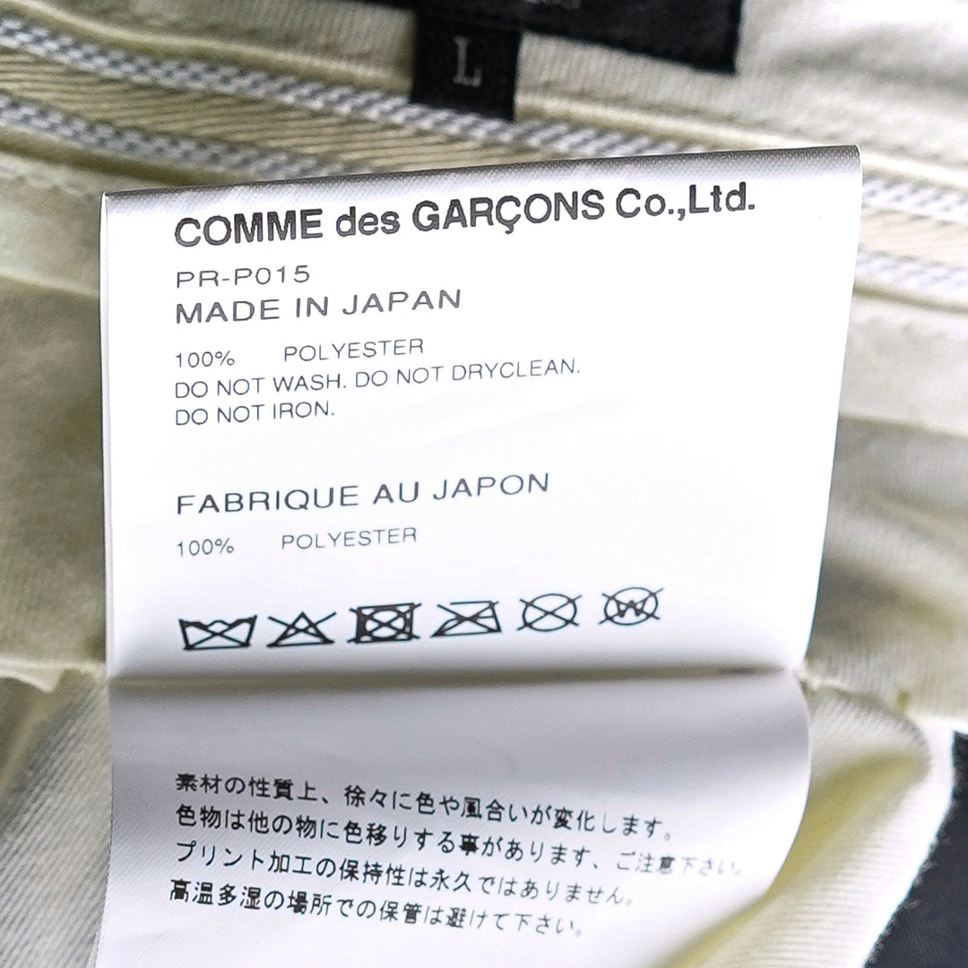 Comme des Garçons Homme Plus metallic silver foil polyester georgette wide-leg pleated shorts with turn-up cuffs and high-rise waistband - view 3