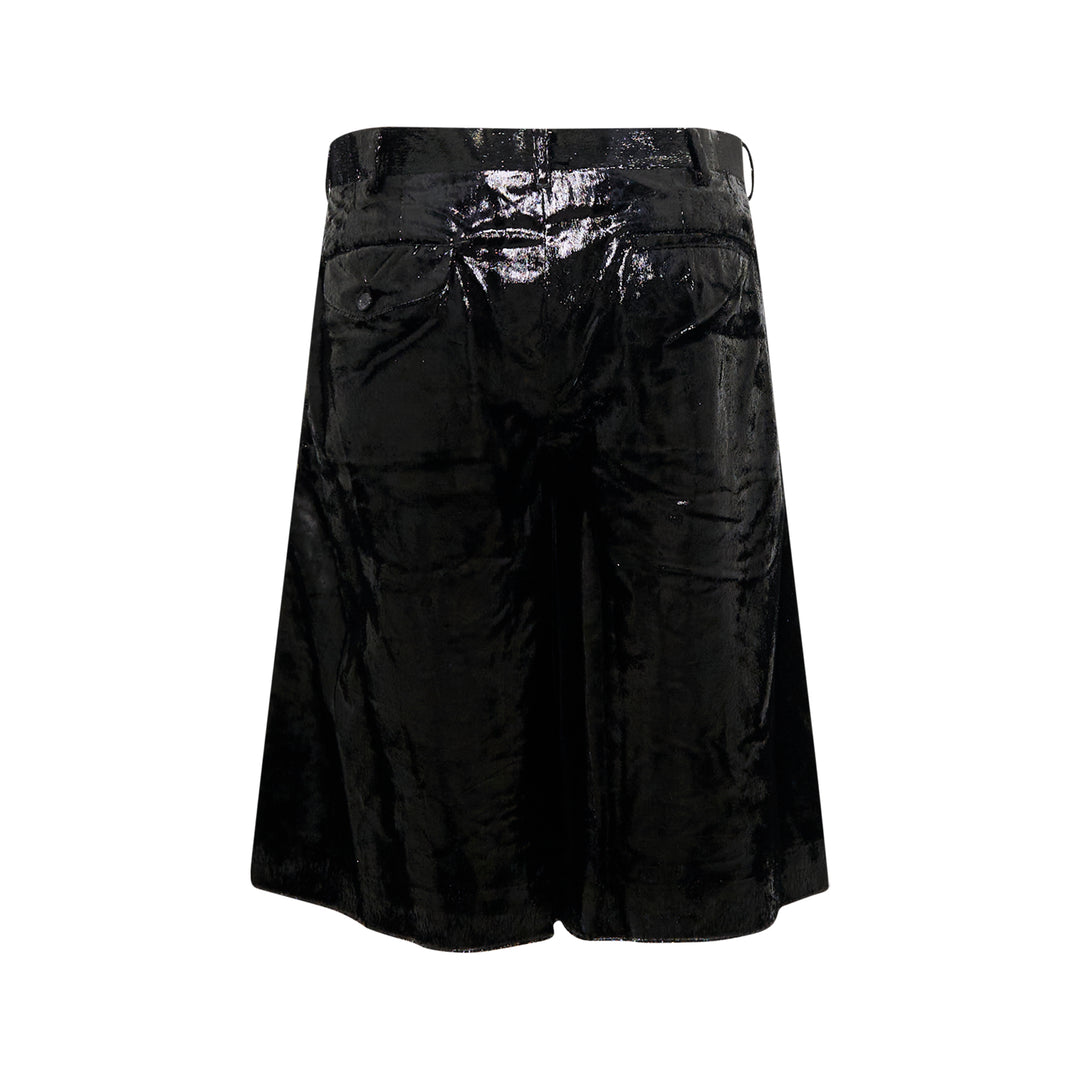 Velvet Pleated Shorts