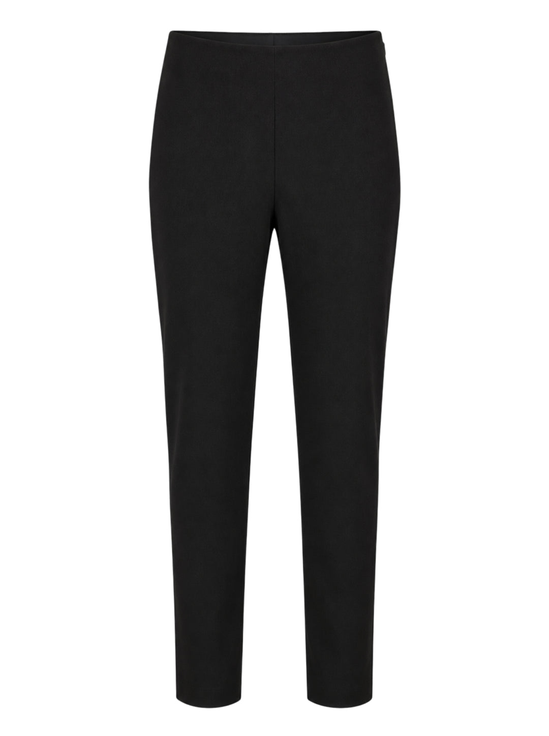 Black slim-fit cigarette pants by Carolina Herrera with a high-rise waist and ankle-length tapered leg, shown from the front