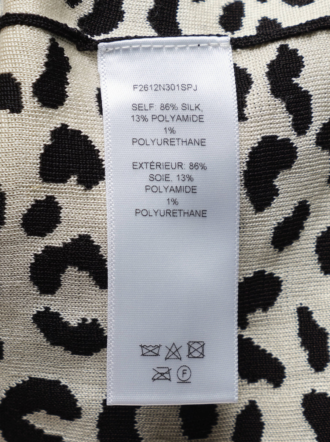 Carolina Herrera knee-length pencil skirt in black and cream leopard jacquard knit, shown from the front - view 3