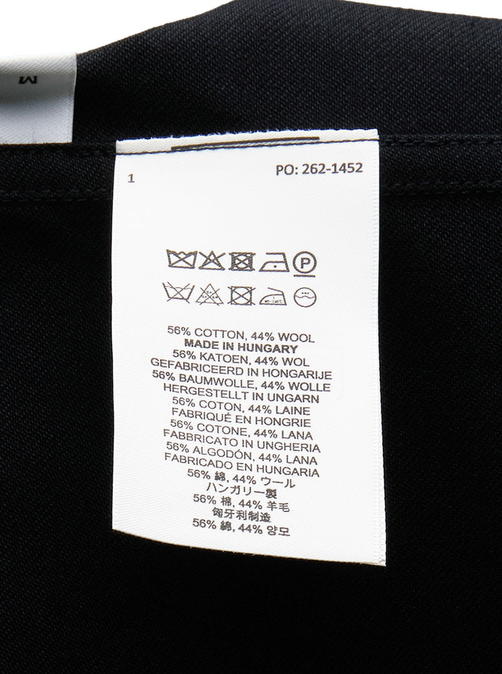 Dries Van Noten black loose fit long sleeve zipped overshirt with silver zip fastening, spread collar, and chest flap pocket with snap button - view 3