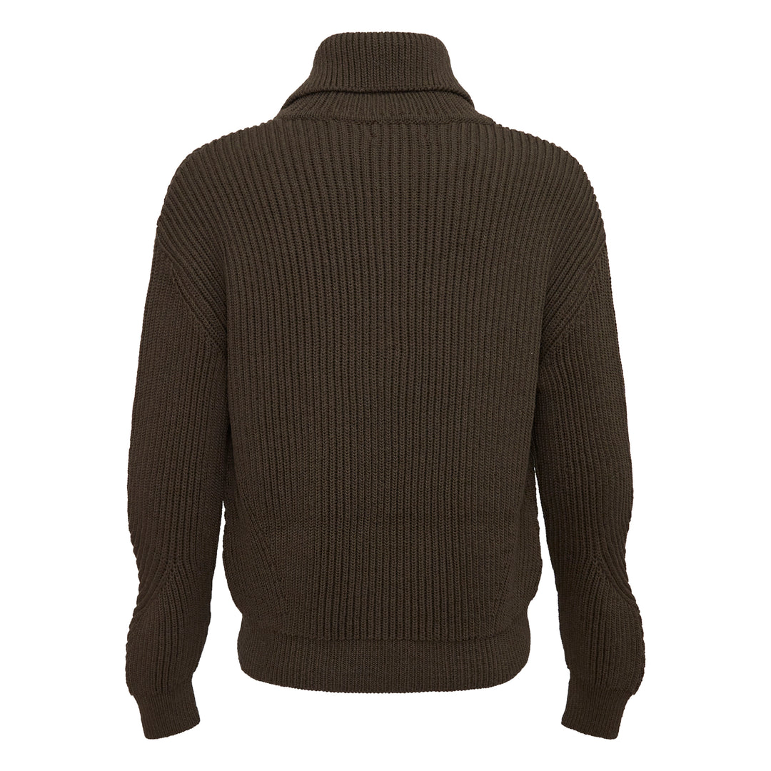 Ribbed Half-Button Sweater