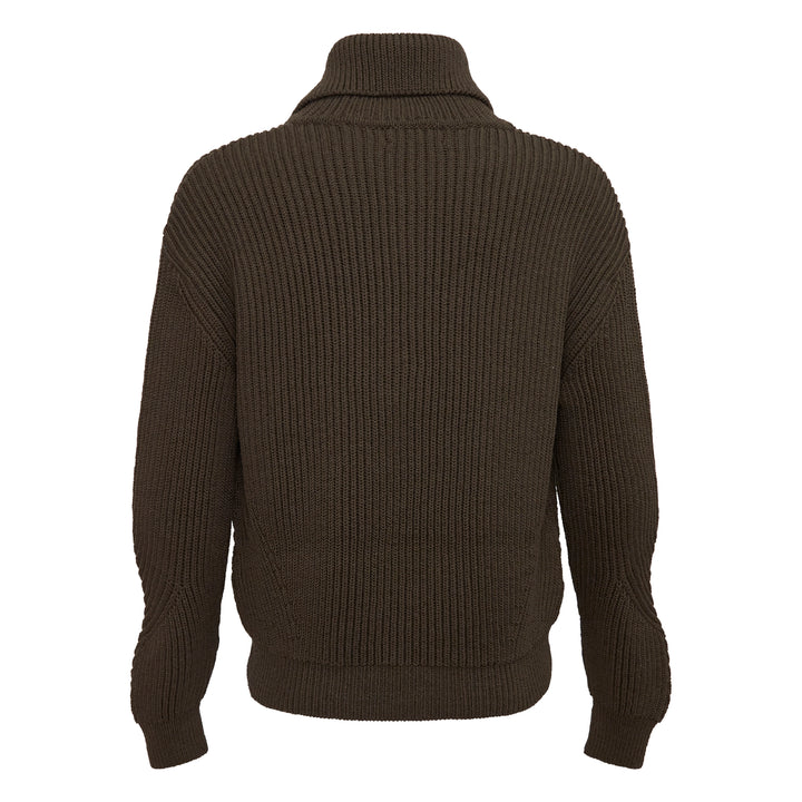 Ribbed Half-Button Sweater