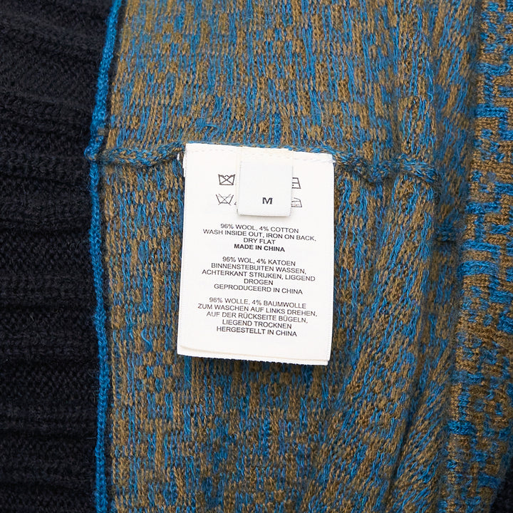 Layered V-Neck Cable Sweater