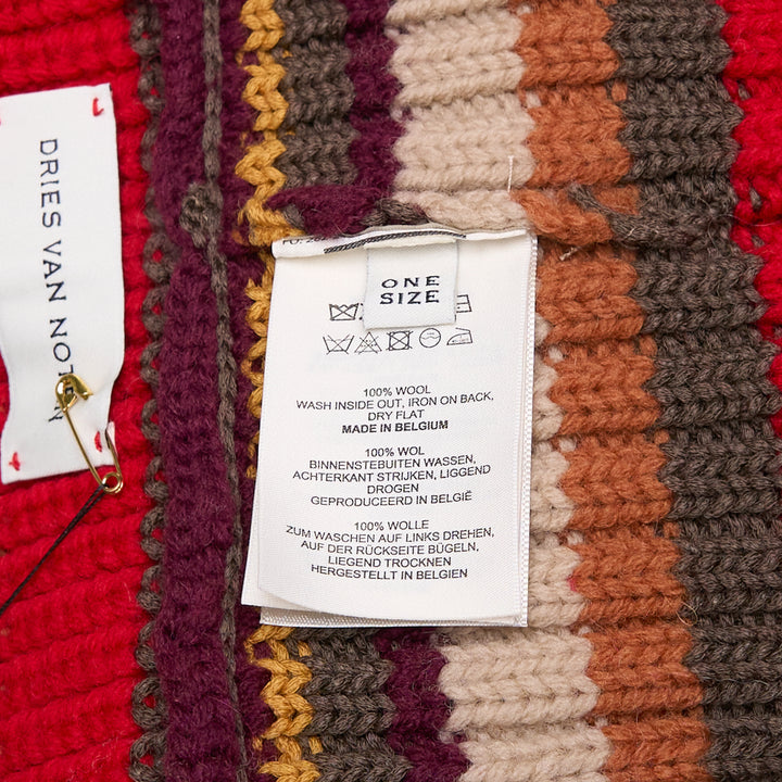 Striped V-Neck Knit Collar