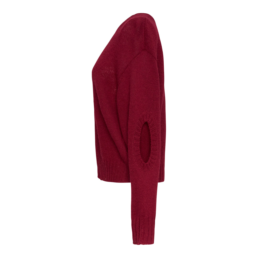 Cut Out Sleeve Knit Top