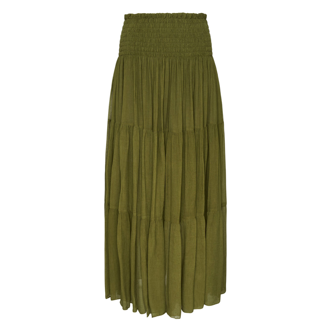 Winkle Silk Mix Maxi Skirt