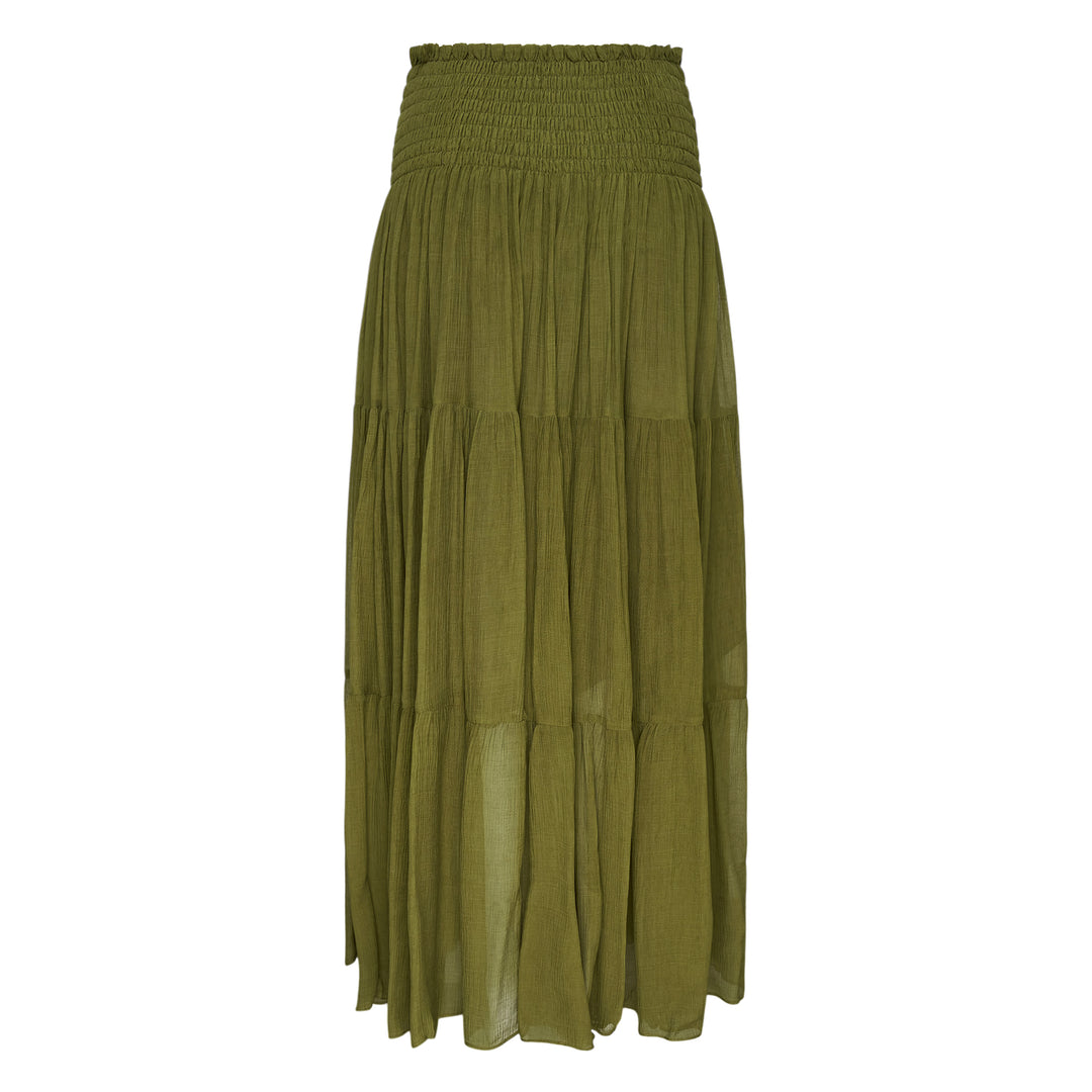 Winkle Silk Mix Maxi Skirt