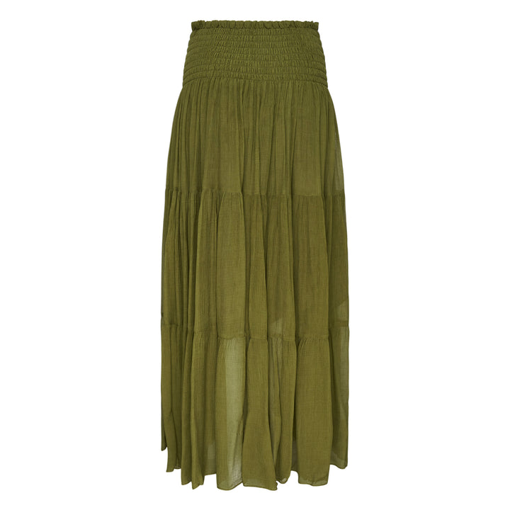 Winkle Silk Mix Maxi Skirt