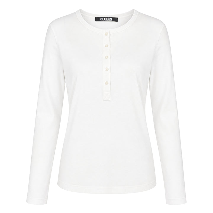 Long Sleeve Henley Knit Top