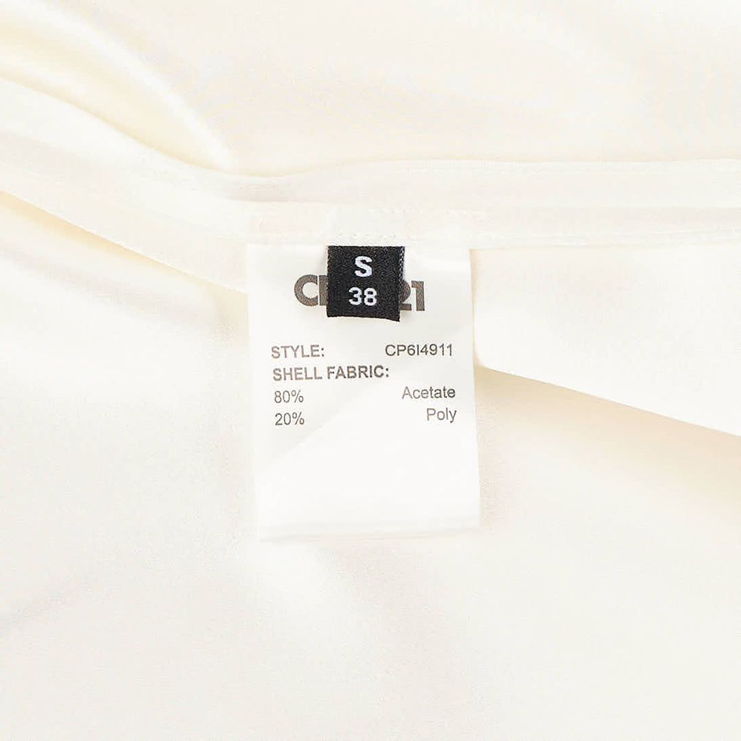 Asymmetric Wrap Satin Top