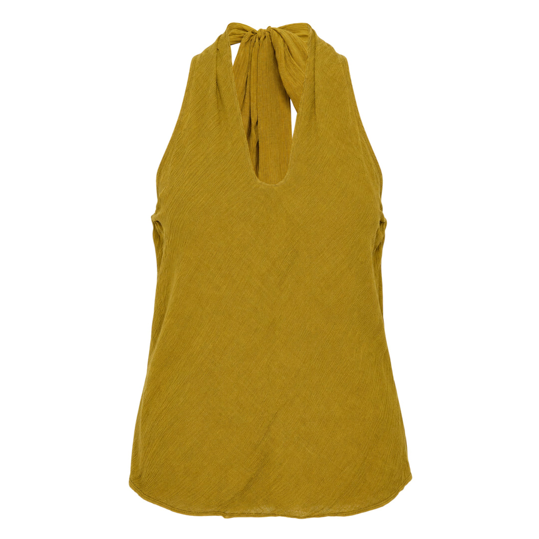 Winkle Silk Mix Halter Top