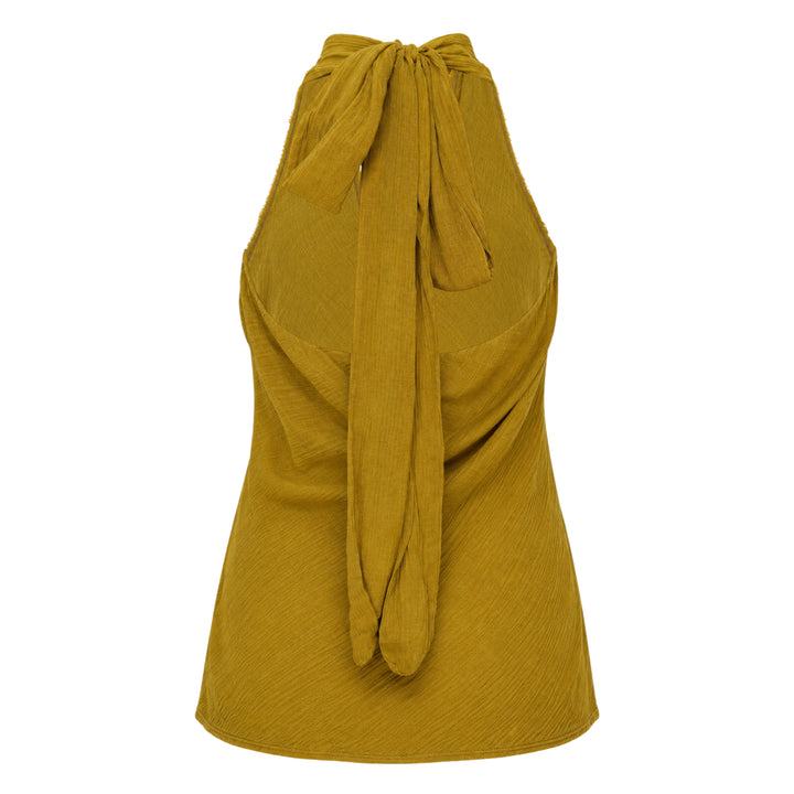 Winkle Silk Mix Halter Top