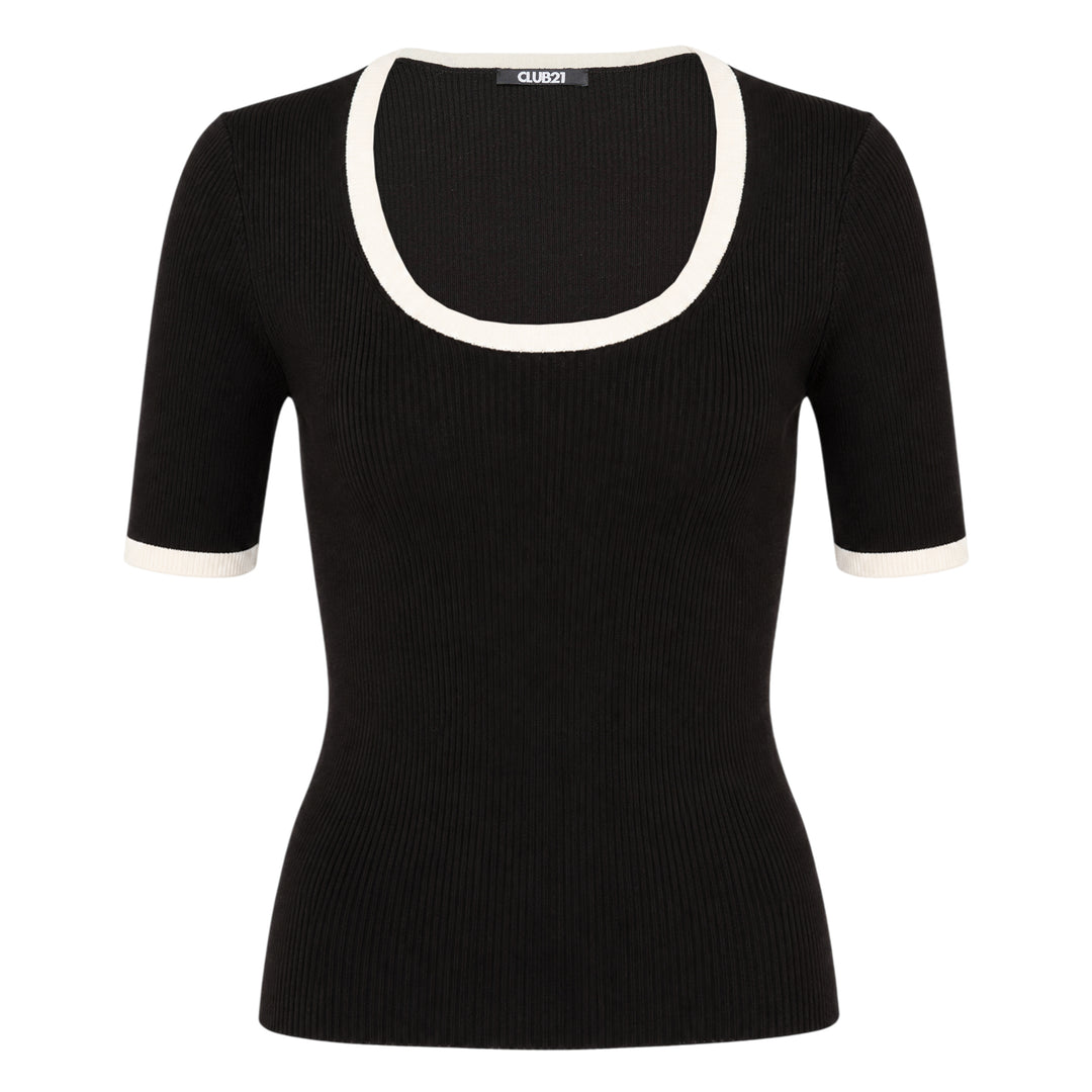 Silk Cotton Short Sleeve Sweater