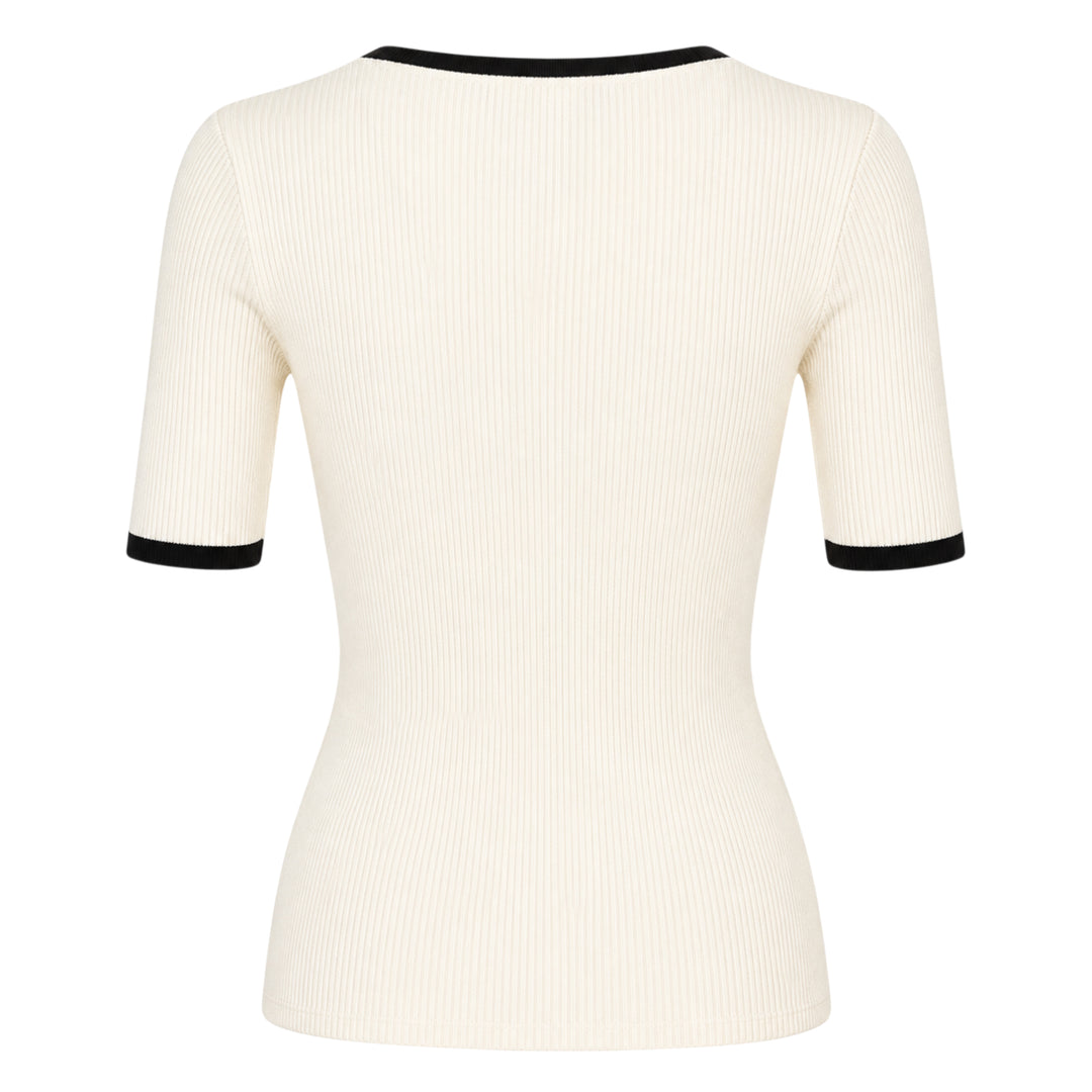 Silk Cotton Short Sleeve Sweater