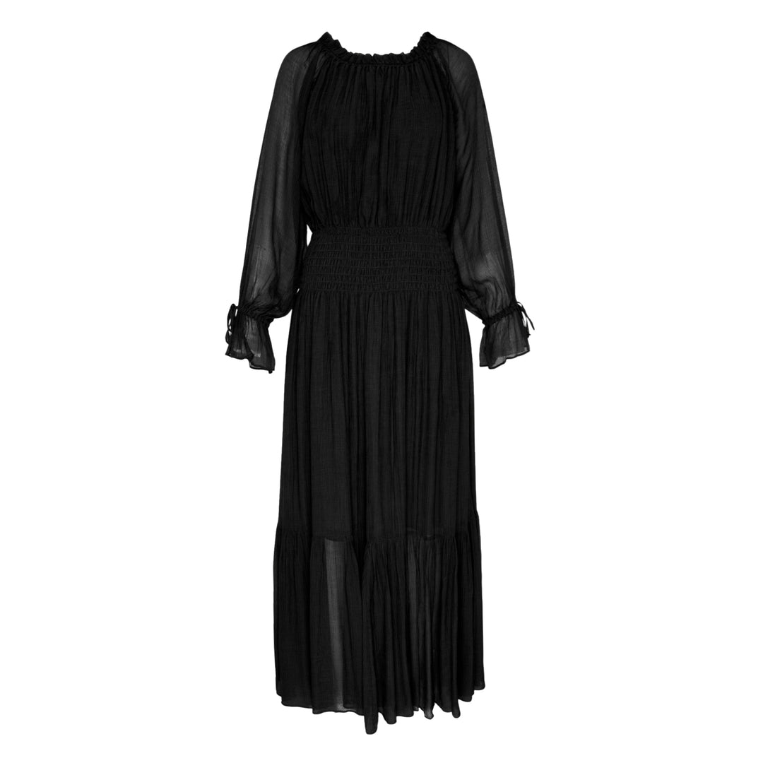 Silk Mix Winkle Midi Dress