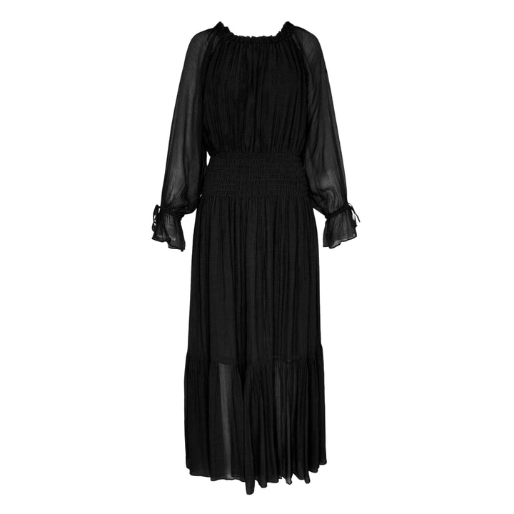 Silk Mix Winkle Midi Dress
