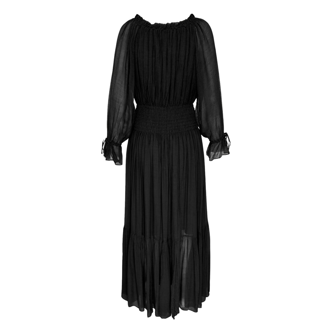 Silk Mix Winkle Midi Dress