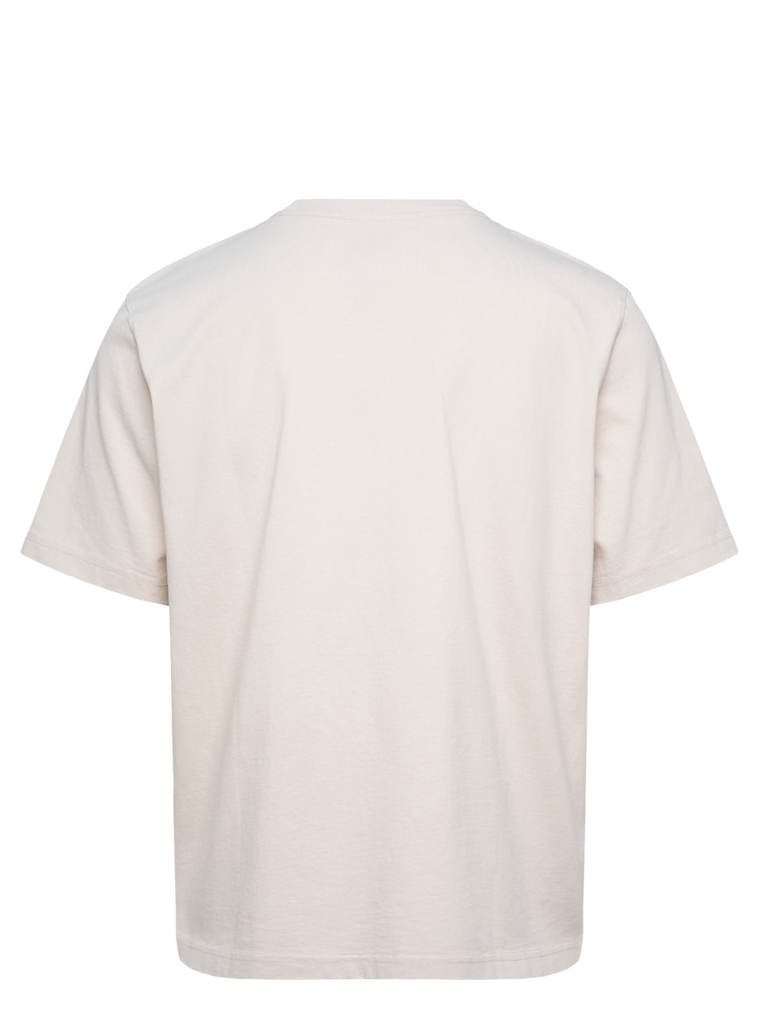 Maison Kitsuné Chillax Fox Comfort Tee in off-white with a small embroidered lounging fox patch on the chest, crew neck, and short sleeves - view 2