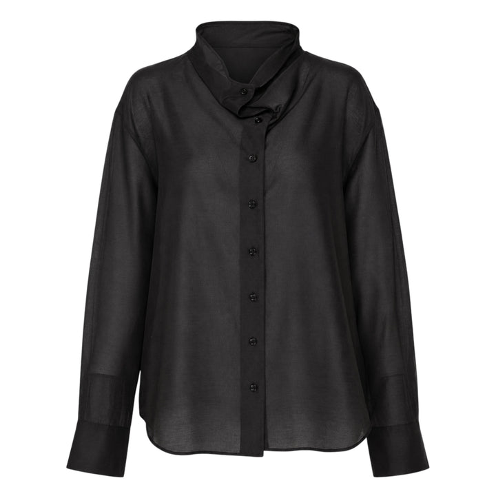 Sheer Button-Up Blouse