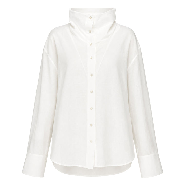 Sheer Button-Up Blouse