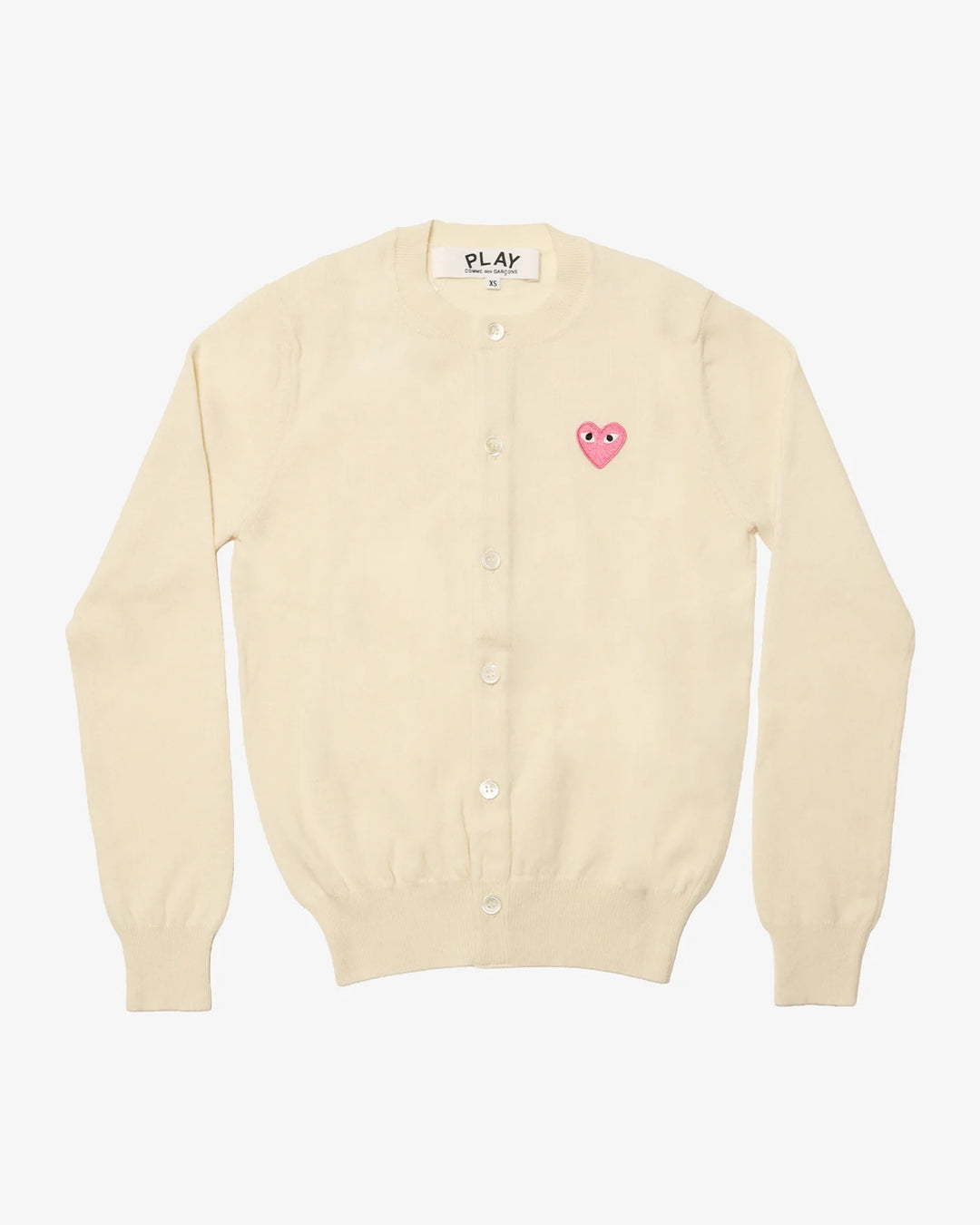 Pink Emblem Round Neck Cardigan