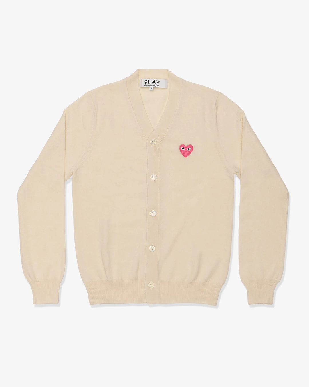 Pink Emblem V-Neck Cardigan