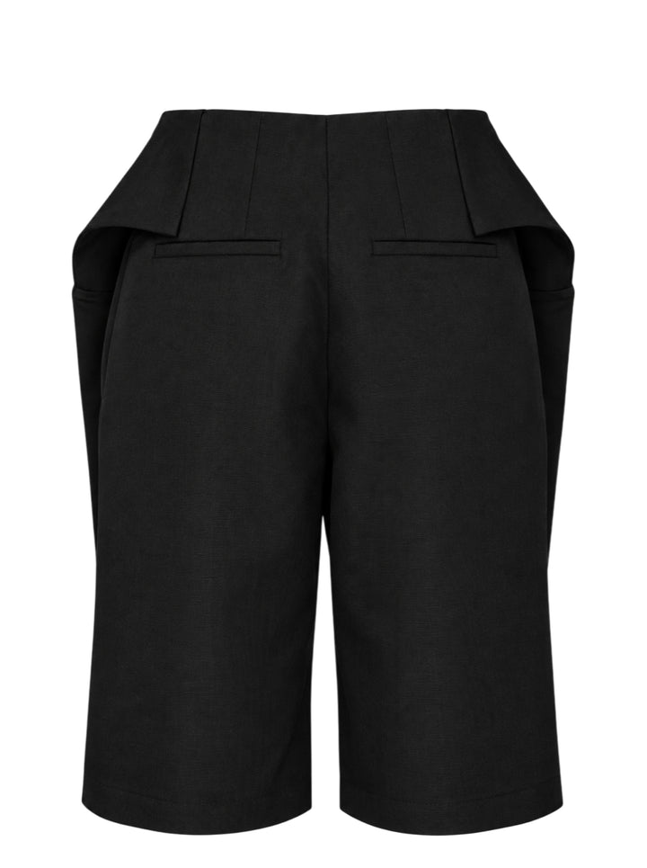 Jacquemus Le Short Cubisto black tailored Bermuda shorts, front view - view 2