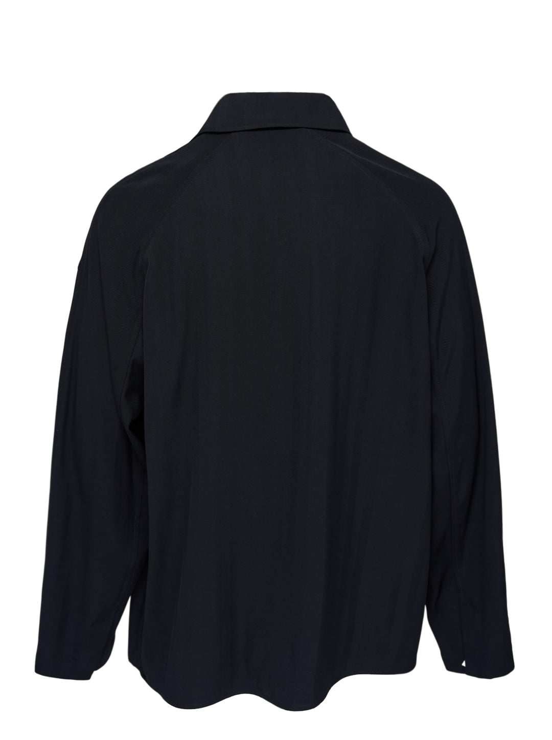Jacquemus La Veste Strada black button-up chore jacket with chest pocket and two oversized front patch pockets - view 2