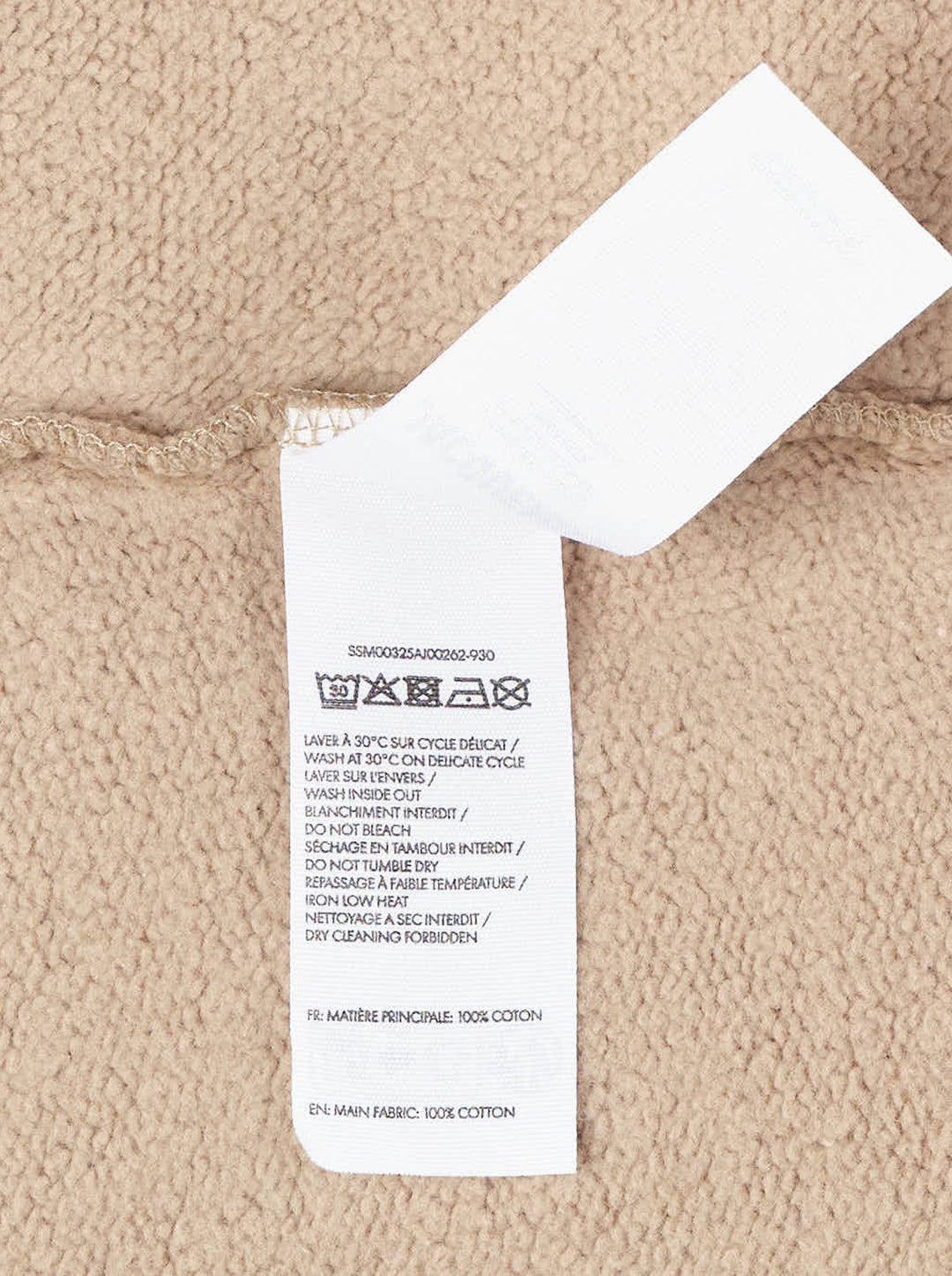 Jacquemus Torneo sweatshirt in taupe with ribbed mock neck and a Le Palmier palm illustration label at the hem - view 5