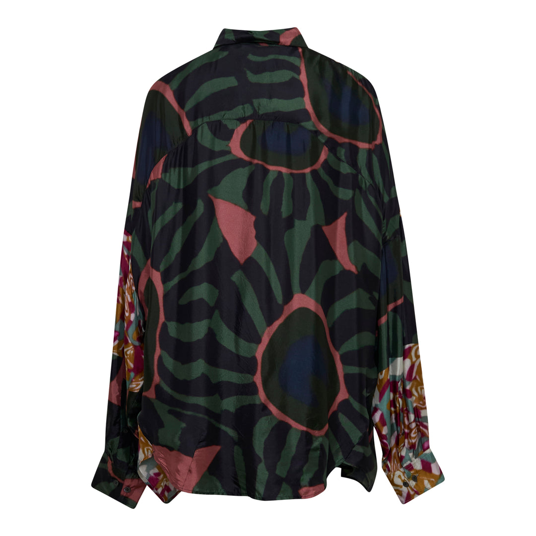 Oversized Cocoon Print Shirt